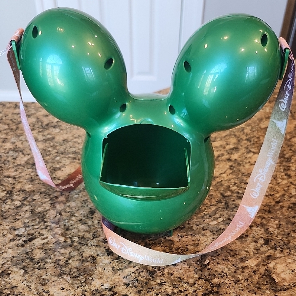 Disney World Green Mickey Balloon Popcorn Bucket - Picture 3 of 5